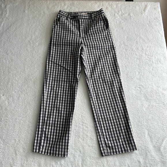 Levi’s Math Club Paula Slacks Premium Women’s Size W24 L 27 Black White checked - Picture 1 of 7